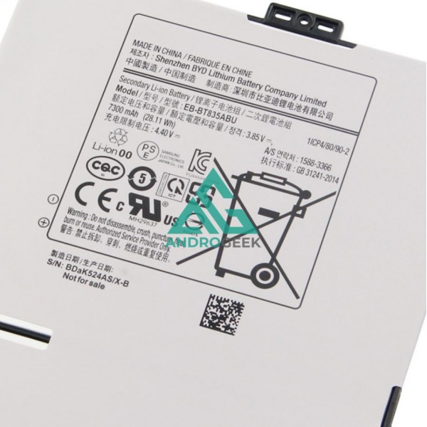 Bateria Samsung  Galaxy Tab S4  T830  T835 EB-BT835ABU battery 7300mha