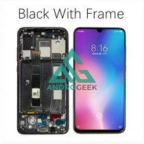 Pantalla con MARCO Xiaomi Mi9 OLED  NEGRO (LCD/display + digitalizador/táctil) 