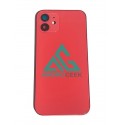 Carcasa chasis iPhone 12 ROJA sin logo tapa trasera iPhone 12 PREMIUM