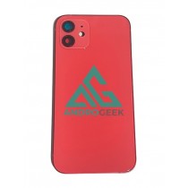 Carcasa chasis iPhone 12 ROJA sin logo tapa trasera iPhone 12 PREMIUM