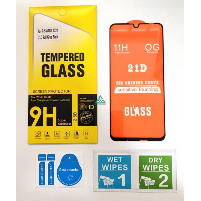 Cristal templado 3D 5D Huawei P smart 2019 protector pantalla 21D