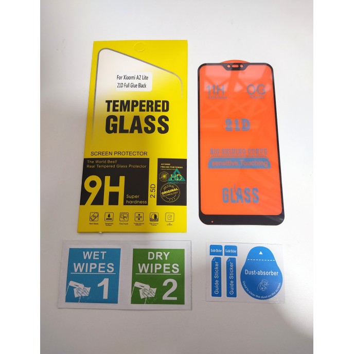 Cristal templado 3D 5D Xiaomi A2 LITE protector pantalla 21D