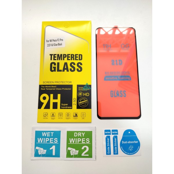 Cristal templado 3D 5D Xiaomi POCO F2 PRO protector pantalla 21D 