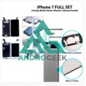 Pantalla iPhone 7 FULL SET NEGRA (con componentes) (incluye Botón Home + Altavoz + Cámara frontal)  (LCD + táctil) 