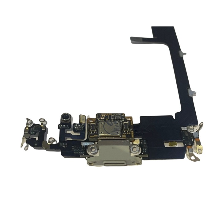 Flex Conector de Carga iPhone 11 PRO BLANCO con CHIP IC  A2160 A2215 A2217 puerto de carga Calidad PREMIUM