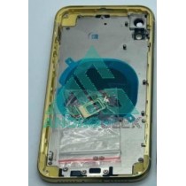 Carcasa chasis Tapa Trasera iPhone XR AMARILLA calidad PREMIUM logo