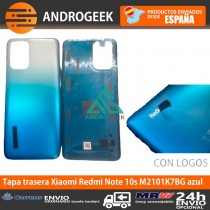 Tapa trasera Xiaomi Redmi Note 10S PLATA M2101K7BG tapa cubre bateria back cover