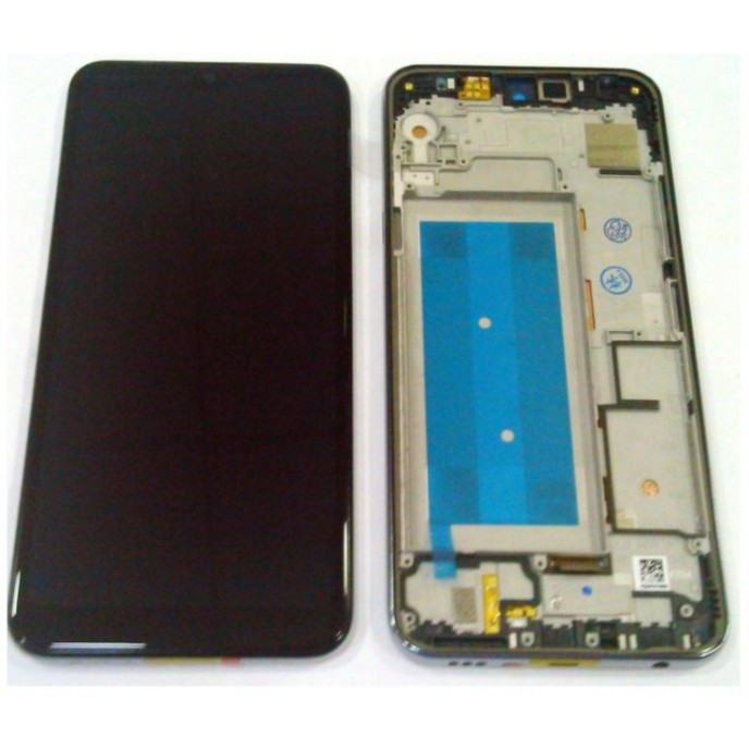 Pantalla con MARCO Plata LG K50 2019 X520 Q60 X525 DUAL SIM PREMIUM (LCD/display + digitalizador/táctil)