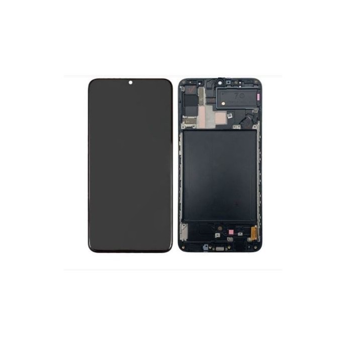 Pantalla OLED con MARCO Samsung A70 2019 SM-A705 SMALL GLASS (LCD/display + digitalizador/táctil)