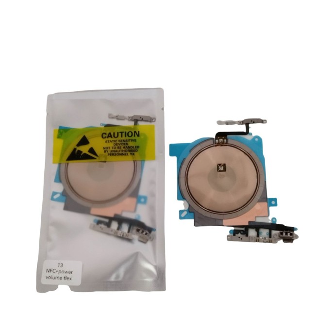 iPhone 13 Modulo Carga Inalámbrica y NFC con Flex Botones volumen encendido SOLDADOS para iPhone 13
