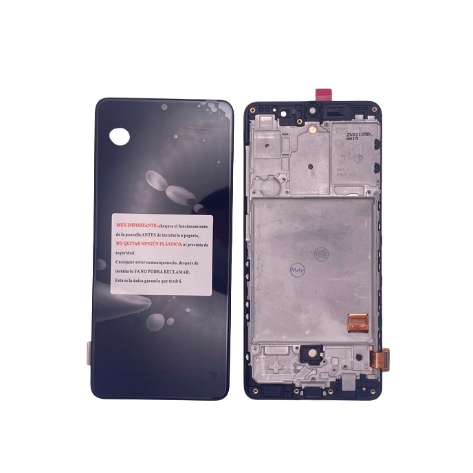 Pantalla con MARCO Samsung A41 A415 calidad original service pack (LCD/display + digitalizador/táctil) 