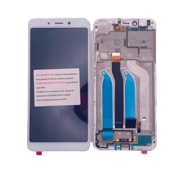 Pantalla Xiaomi Redmi 6  Redmi 6A con MARCO BLANCO (LCD/display + digitalizador/táctil) 