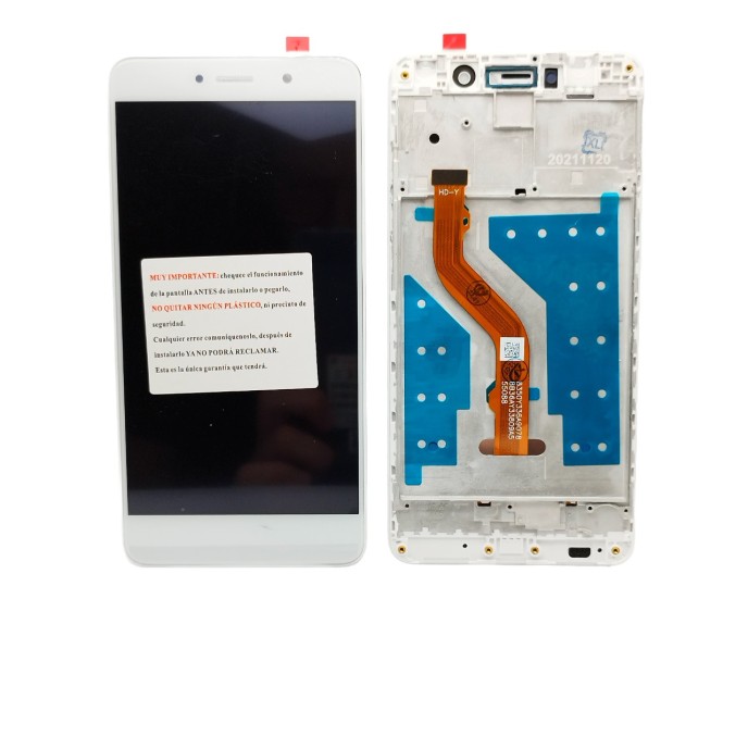 Pantalla Huawei Y7 2017 Y7 prime sin logo CON MARCO BLANCO (LCD/display + digitalizador/táctil) 