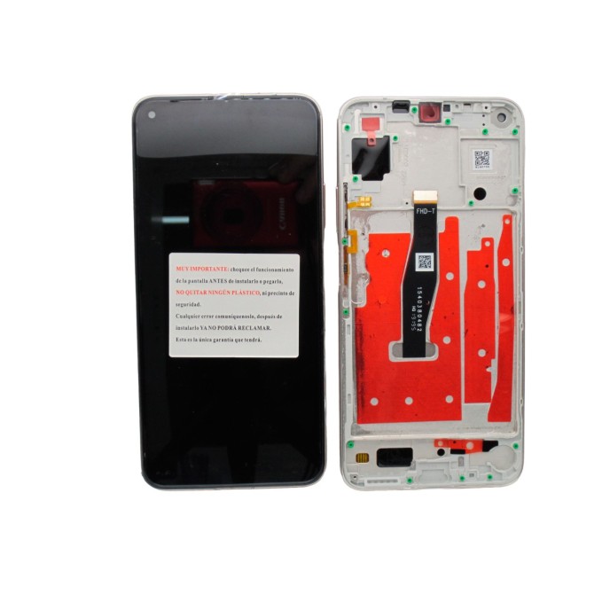 Pantalla Huawei Nova 5T  Huawei Honor 20 con MARCO PLATA BLANCA (LCD/display + digitalizador/táctil)