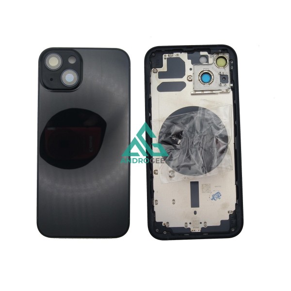 Carcasa chasis iPhone 13 NEGRA SIN LOGO Tapa Trasera Frame iPhone 13