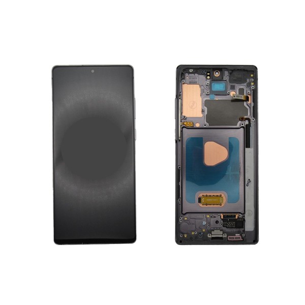 Pantalla Samsung Galaxy Note 20 N980, Note 20 5G N981 Service Pack CON MARCO negro
