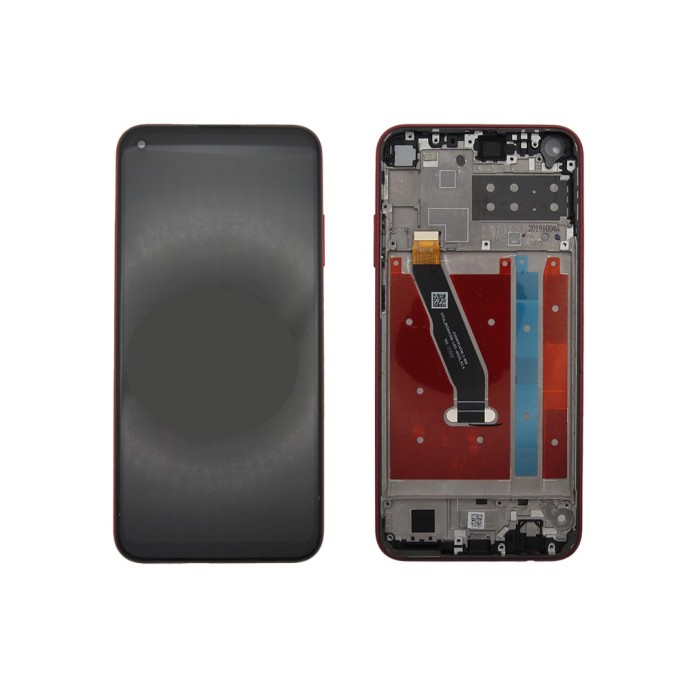 Pantalla Huawei P40 lite E, Y7p 2020 ART-L29 ROJO con MARCO Frame (LCD/display + digitalizador/táctil) 
