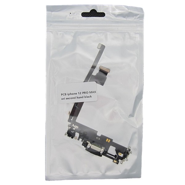 Flex Conector carga iPhone 12 PRO MAX 100% ORIGINAL (despiece) NEGRO flex Carga y micrófono Flex charger