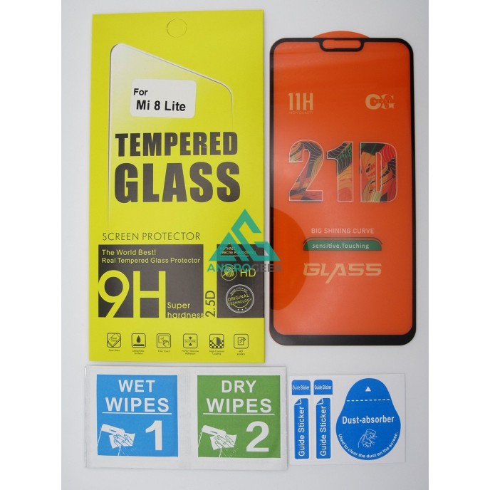 Cristal templado 3D 5D Xiaomi Mi 8 Lite protector pantalla 21D