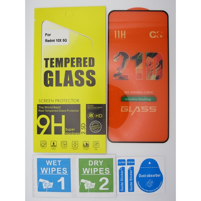 Cristal templado 3D 5D Xiaomi Redmi 10X 5G protector pantalla 21D