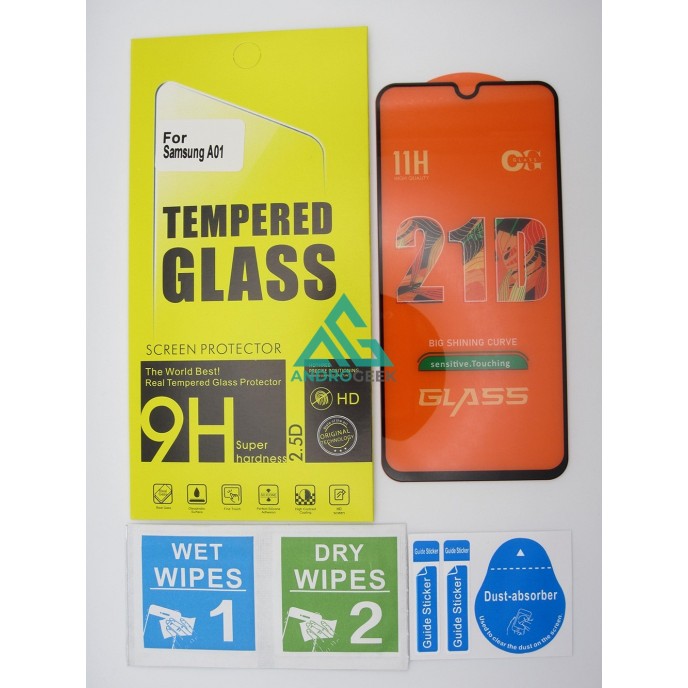 Cristal templado 3D 5D Samsung A01 protector pantalla 21D