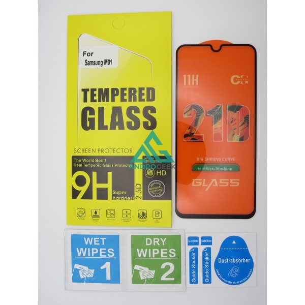 Cristal templado 3D 5D Samsung M01 protector pantalla 21D