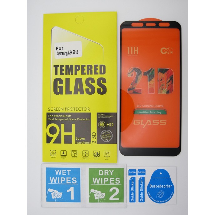 Cristal templado 3D 5D Samsung A6 Plus 2018 protector pantalla 21D