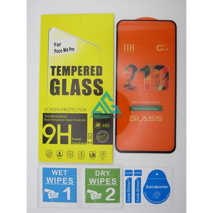 Cristal templado 3D 5D Xiaomi POCO M4 Pro protector pantalla 21D