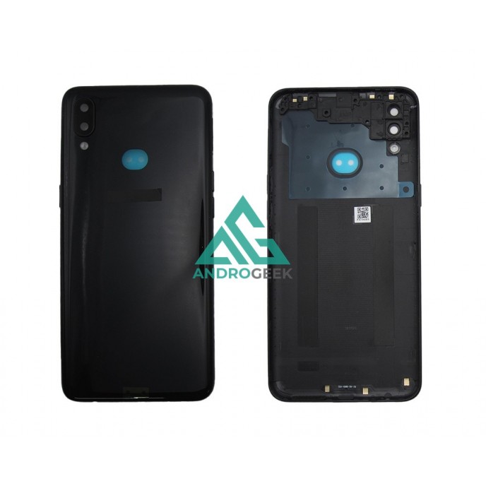 Tapa trasera Samsung A10S CON LENTE Negra cubre batería back cover