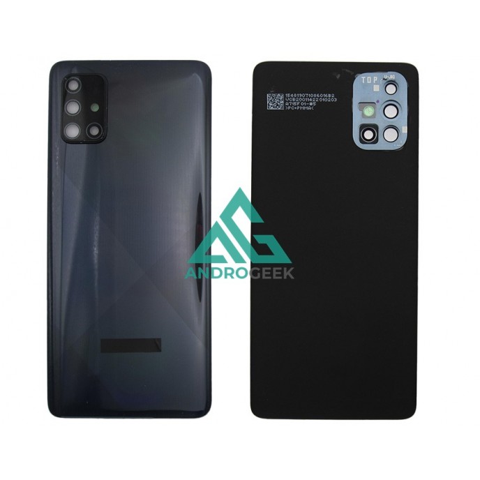 Tapa trasera Samsung A71 NEGRA CON LENTE SM-A715 back cover 