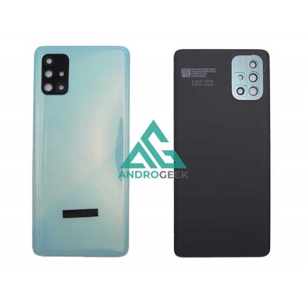 Tapa trasera Samsung A71 AZUL CON LENTE SM-A715 back cover 