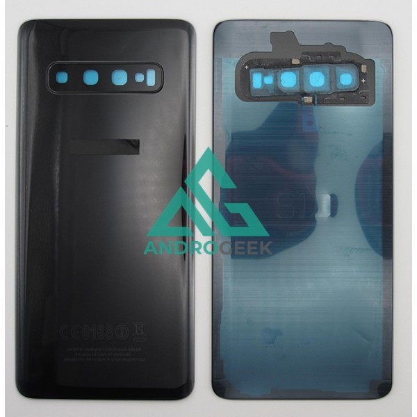 Tapa trasera Samsung S10 G973F NEGRA CON LENTE back cover tapa cubre batería