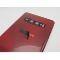 Tapa trasera Samsung S10 G973F ROJA CON LENTE back cover tapa cubre batería