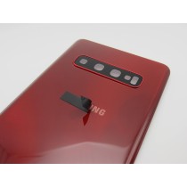 Tapa trasera Samsung S10 G973F ROJA CON LENTE back cover tapa cubre batería
