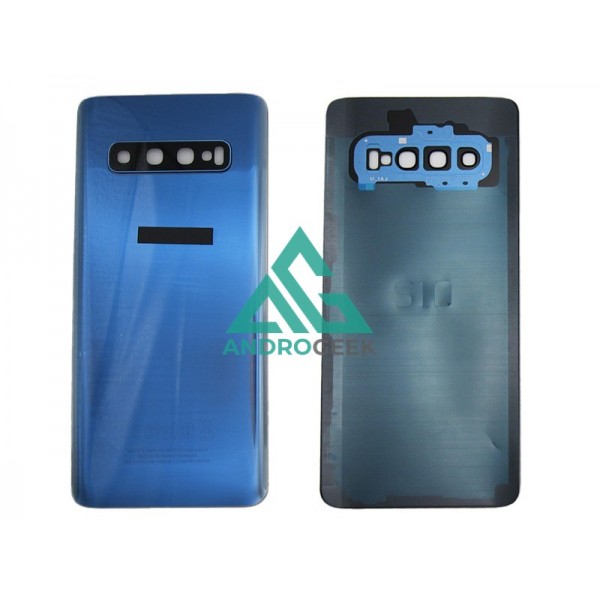 Tapa trasera Samsung S10 G973F AZUL CON LENTE back cover tapa cubre batería