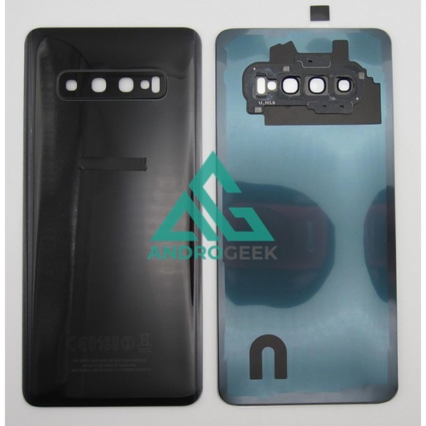 Tapa trasera Samsung S10 PLUS G975 NEGRA CON LENTE back cover tapa cubre batería