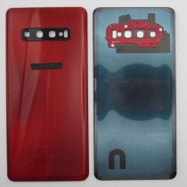 Tapa trasera Samsung S10 PLUS G975 ROJA CON LENTE back cover tapa cubre batería