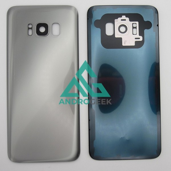 Tapa trasera Samsung S8 G950 PLATEADA CON LENTE SIN LOGO back cover 