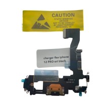 Flex Conector carga iPhone 12  PRO NEGRO calidad PREMIUM flex Carga y micrófono Flex charger